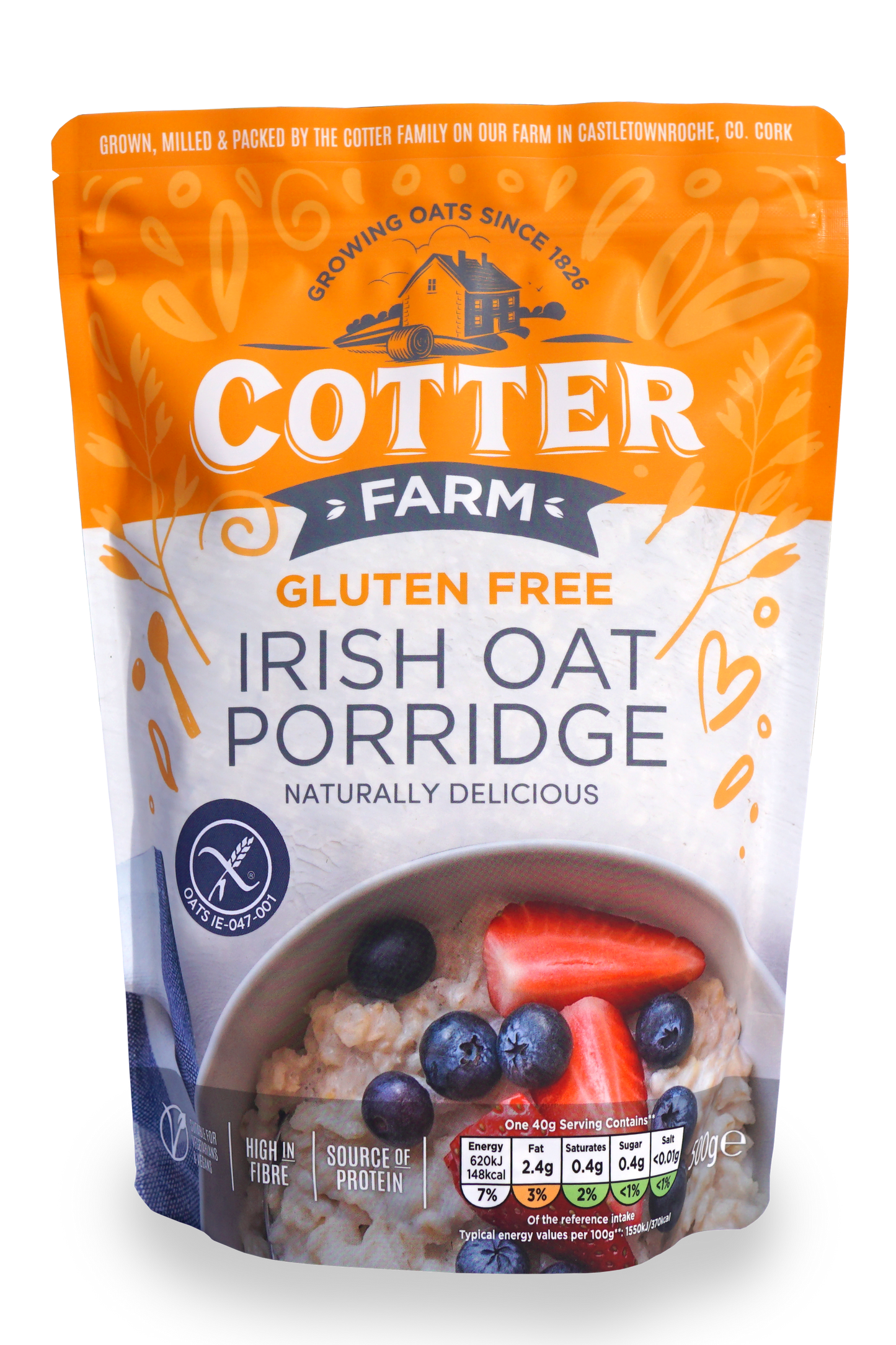 100% Irish Gluten  Free Porridge 500g